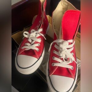 Red Converse Sneakers In A Box
